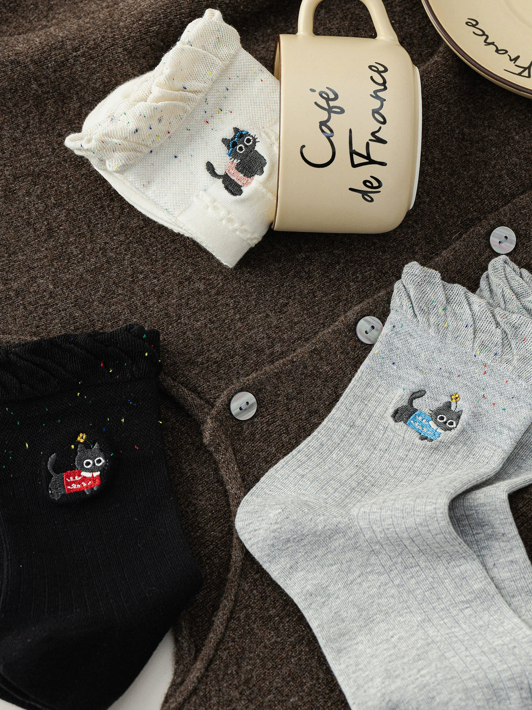 Bubble Cat Crew Socks-ntbhshop
