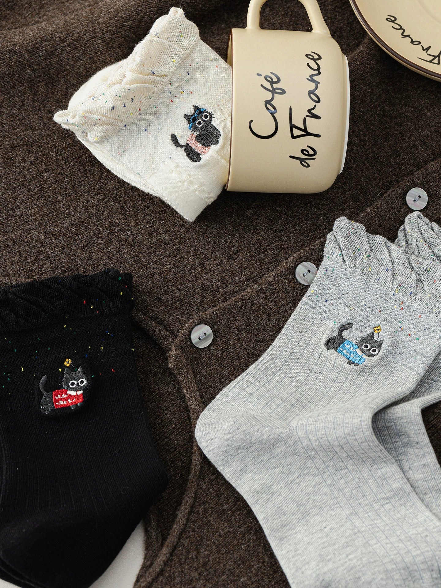Bubble Cat Crew Socks-ntbhshop