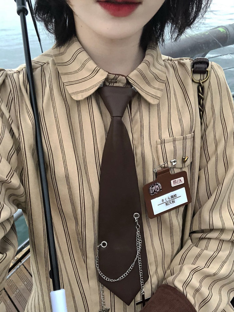 Autumn Confession Striped Shirts & Ties-ntbhshop