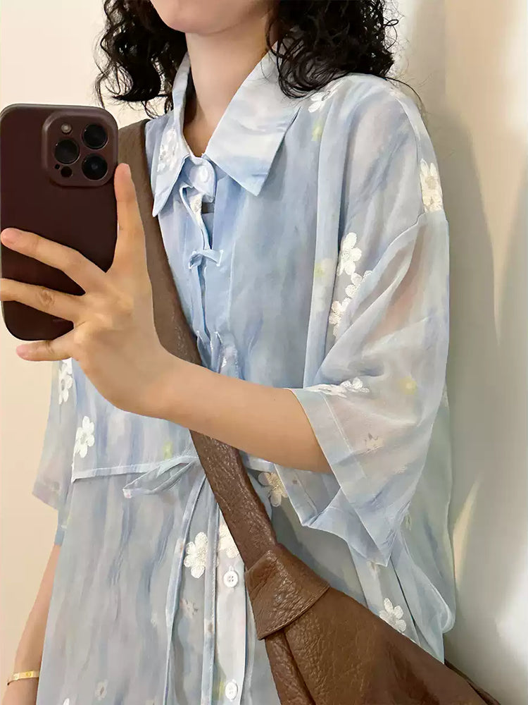 Bluebell Script Tie Shirts-Tops-ntbhshop