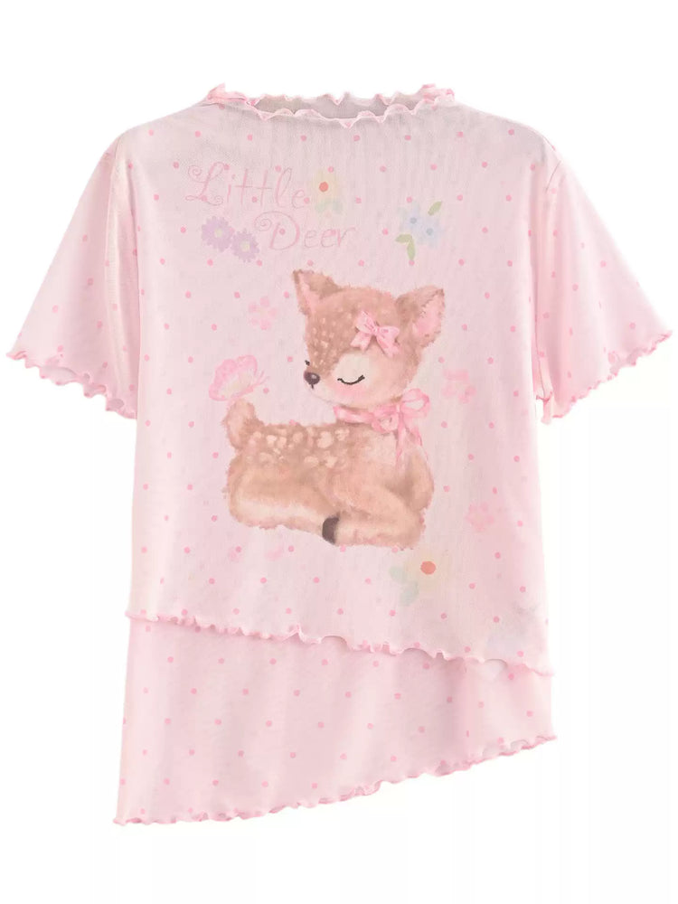 Dear Bambi Mesh Tees-Tops-ntbhshop