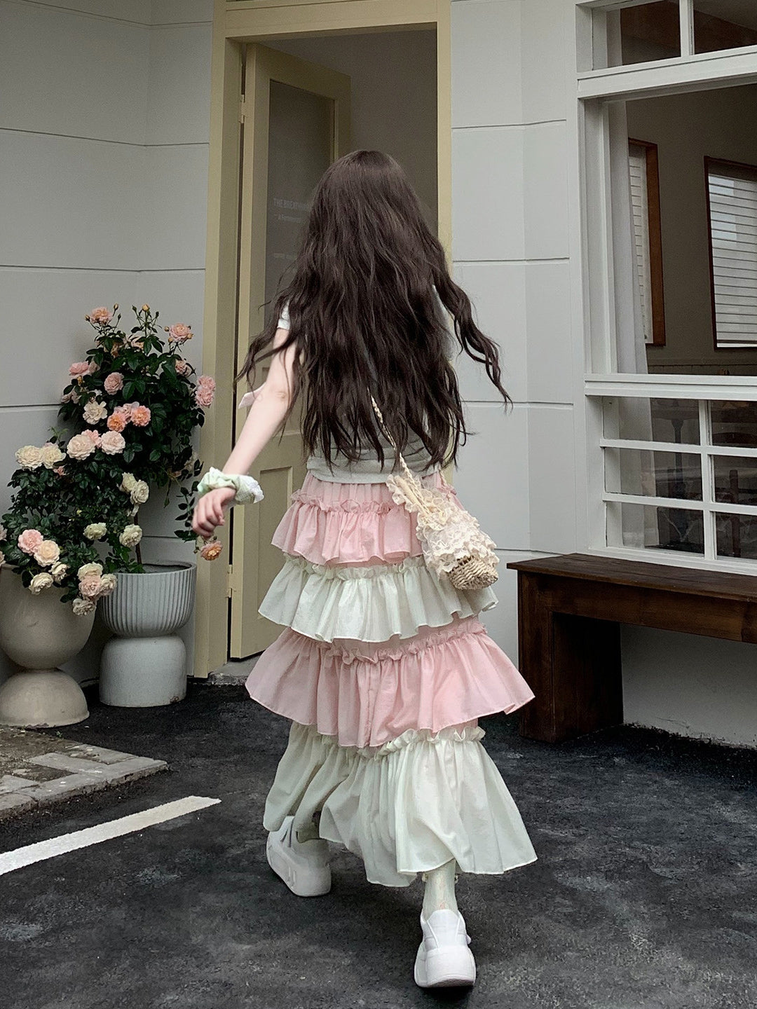 Pastel Marshmallow Layer Skirt-Bottoms-ntbhshop