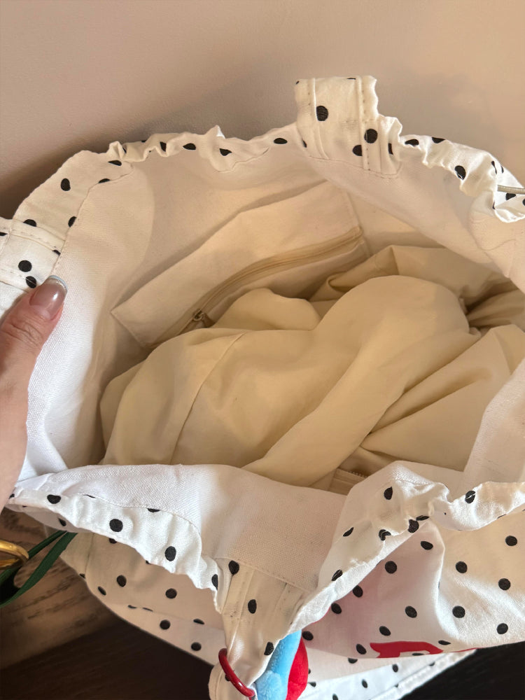 Cottage Dot Dream Drawstring Tote-ntbhshop