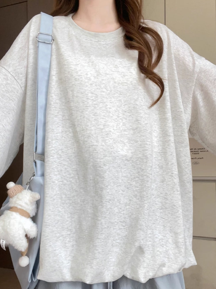 Cloud Grove Oversize Bubble Sleeve Tees-ntbhshop