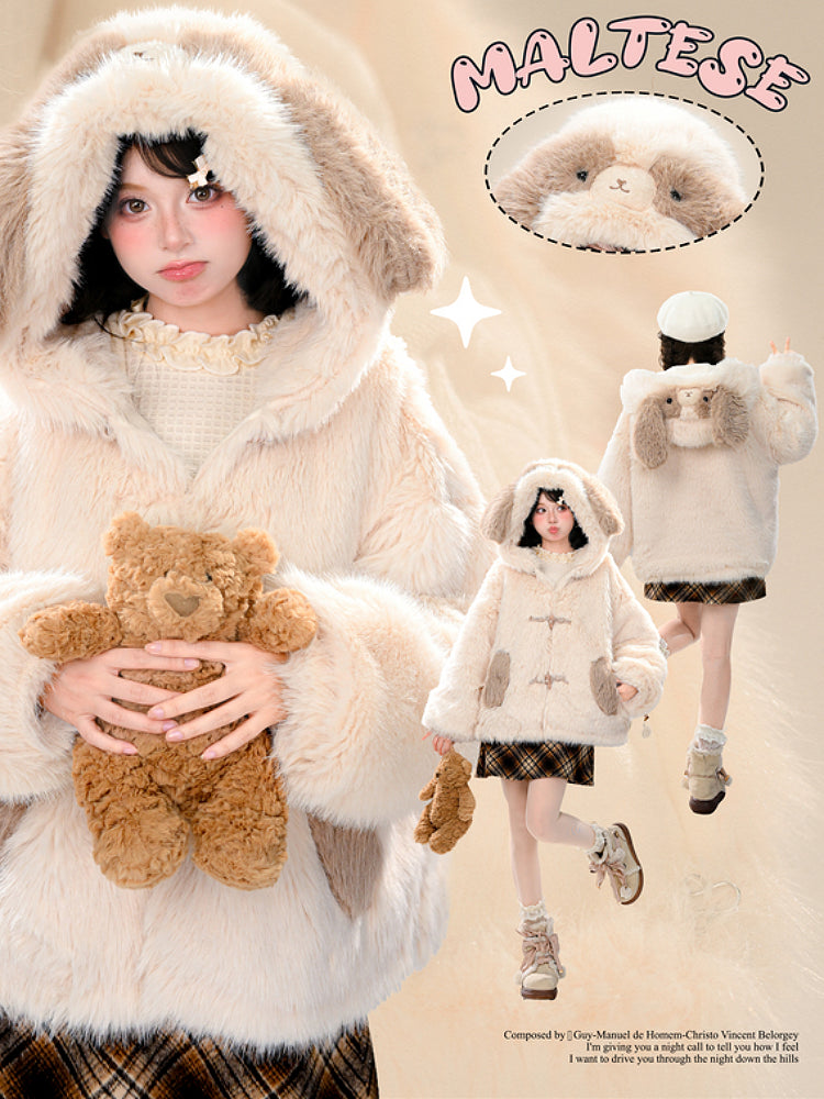 Maltese Hug Fluffy Jacket-ntbhshop