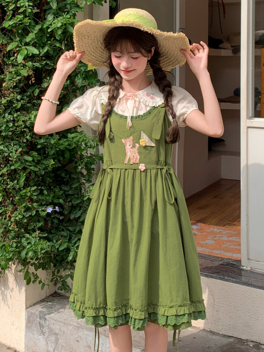 Dear Bambi Pinafore Dress-Dresses-ntbhshop