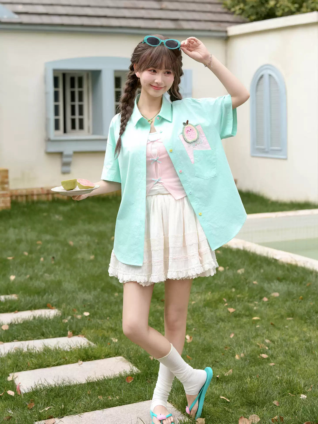 Candy Gingham Button Shirts-Tops-ntbhshop