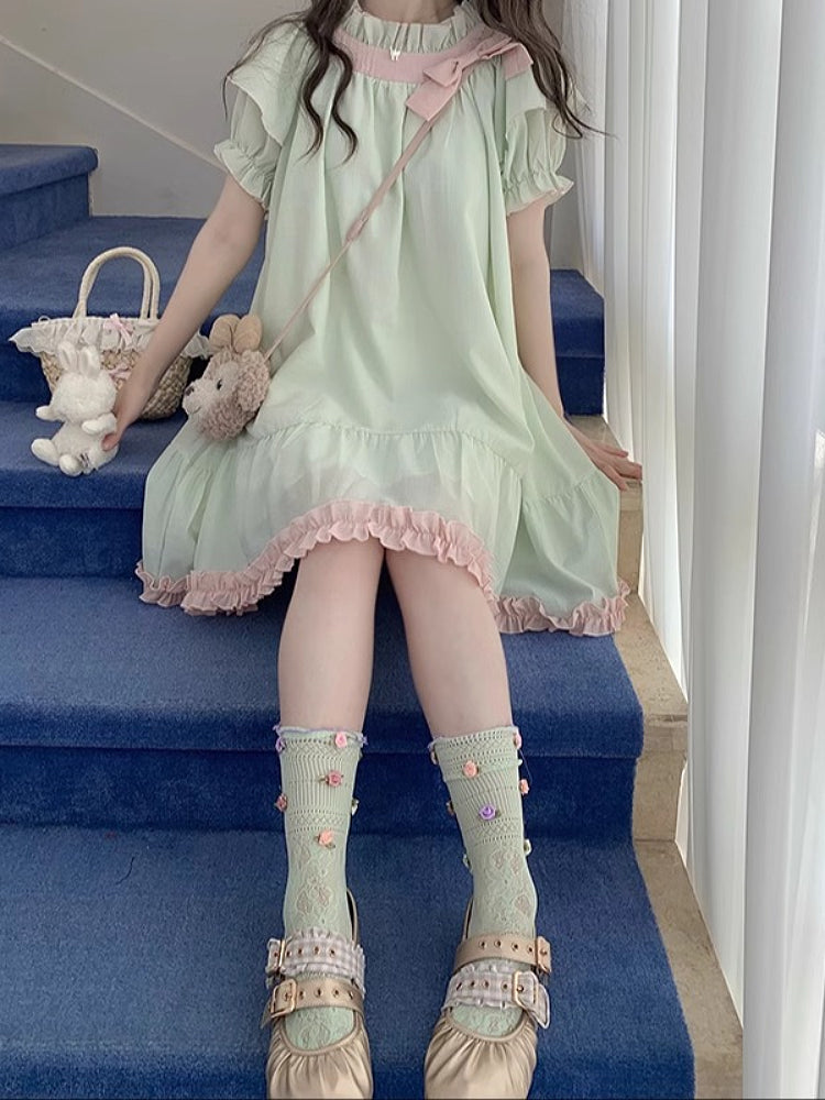 Candy Ribbon Dollhouse Dresss-ntbhshop