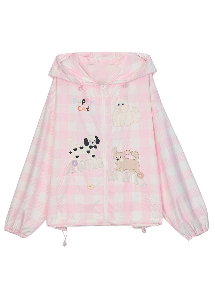 Puppy Cat Party UPF50+ Jackets-Outerwear-ntbhshop