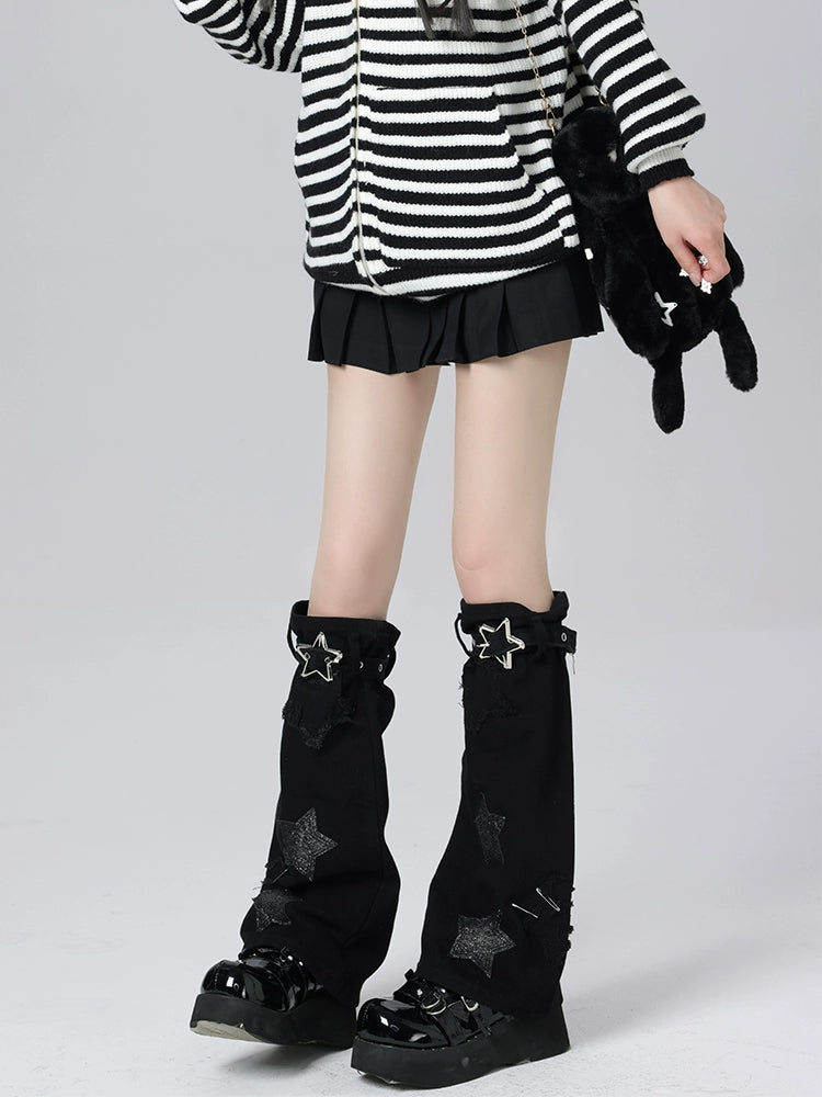 Stardust Punk Buckled Leg Warmers-ntbhshop