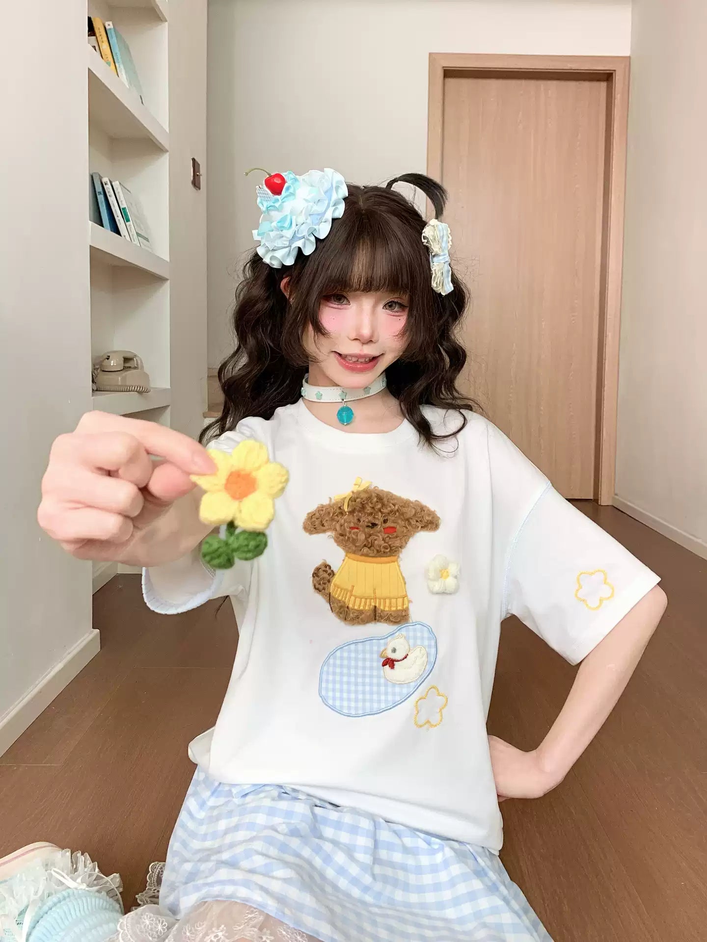 Buttercup Puppy Picnic Tees-Tops-ntbhshop