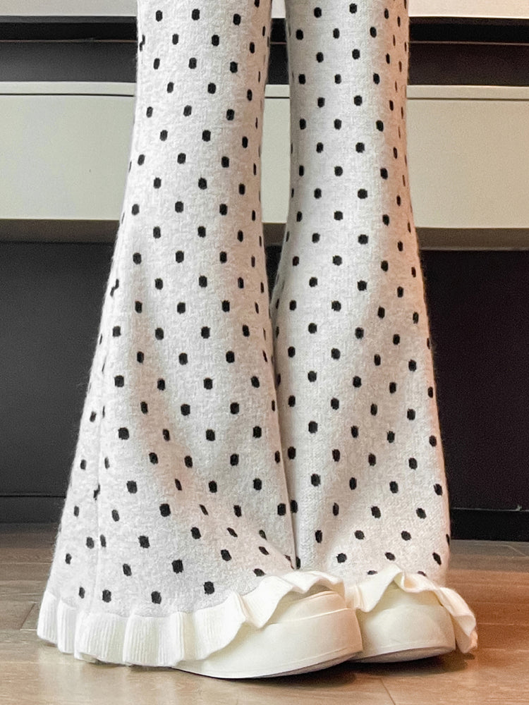 Mochi Dot Flare Pants - ntbhshop