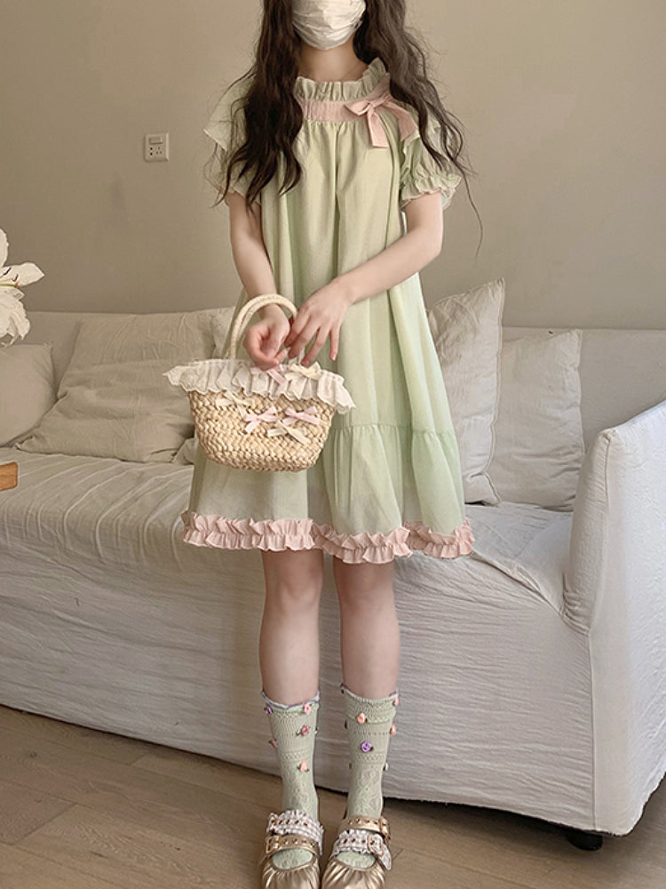 Candy Ribbon Dollhouse Dresss-ntbhshop