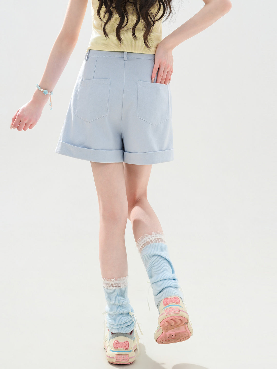 Cloud Cotton Button Shorts-Bottoms-ntbhshop