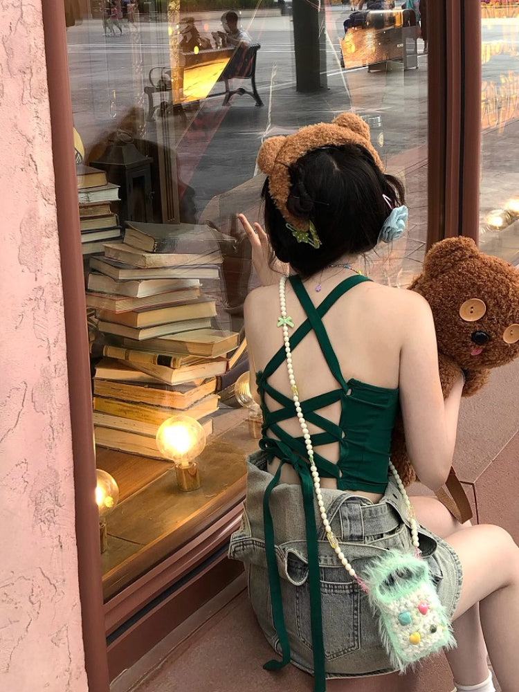 Lollipop Bow Tie-Back Camisoles-ntbhshop