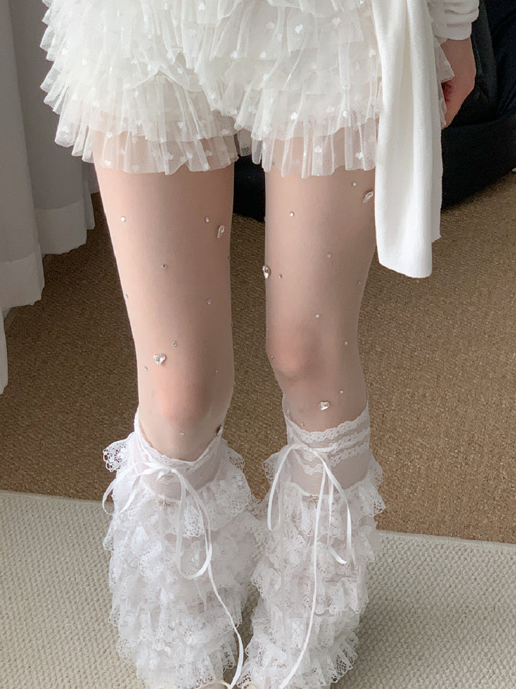 Angel Cake Lace Glitter Stockings-ntbhshop