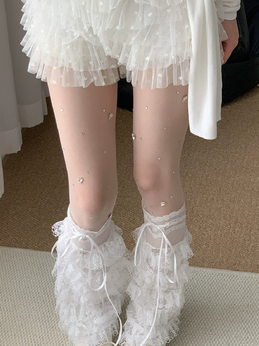 Angel Cake Lace Glitter Stockings-ntbhshop