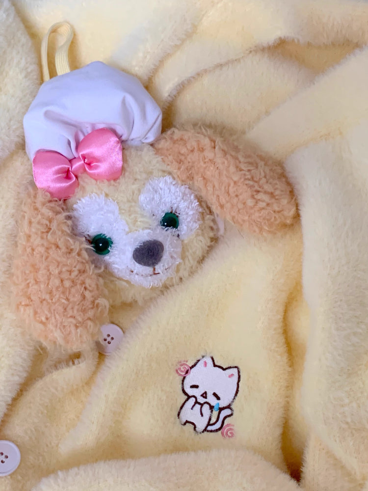 Pastel Purr Fluffy Knit Cardigans-ntbhshop