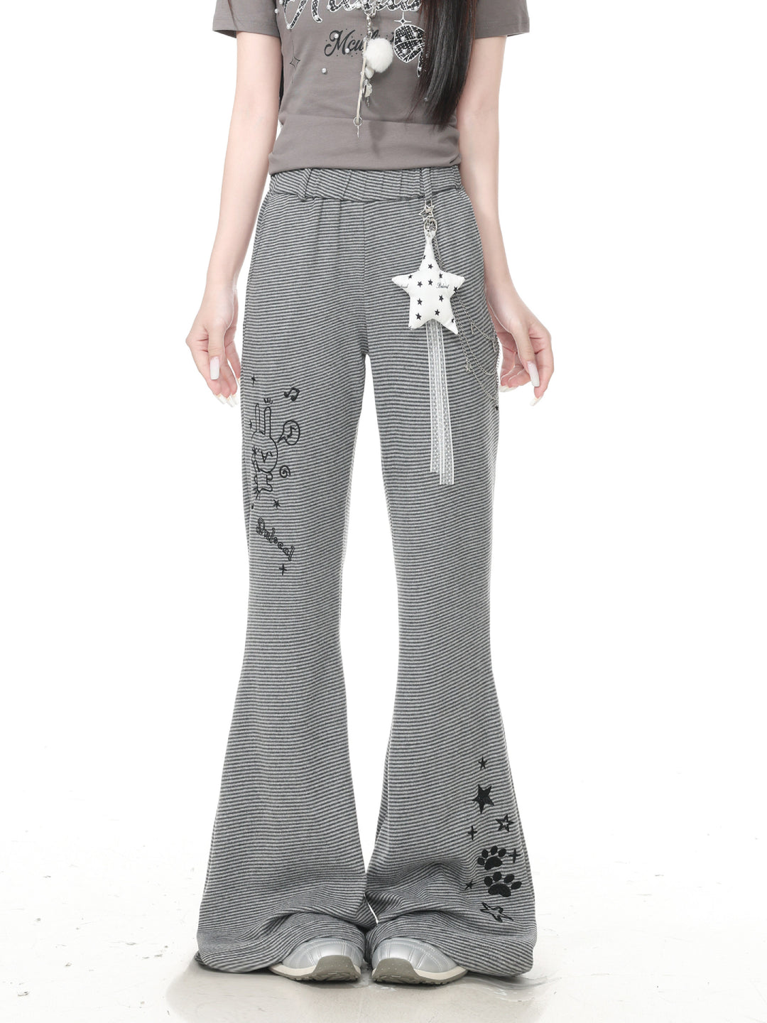 Stargirl Charm Flare Pants-Bottoms-ntbhshop