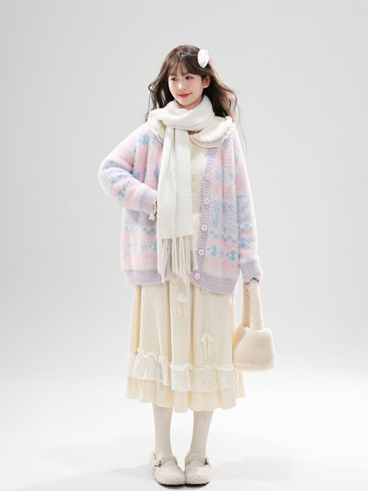 Pastel Sugar Cloud Knit Cardigan-Outerwear-ntbhshop
