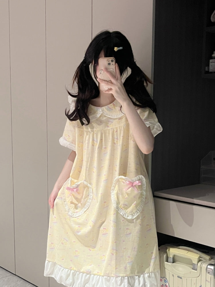 Sugar Sweet Ruffle Sleeve Nightgown-ntbhshop