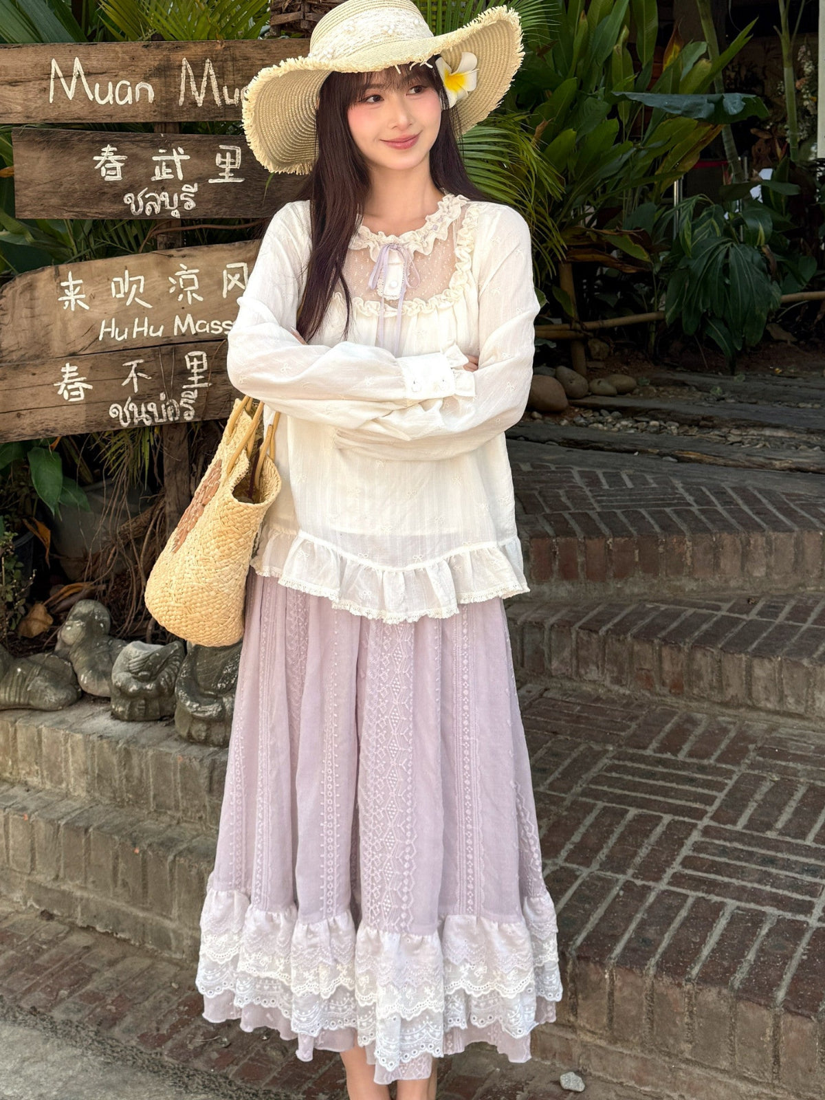 Lavender Dream Lace Camisole-Tops-ntbhshop