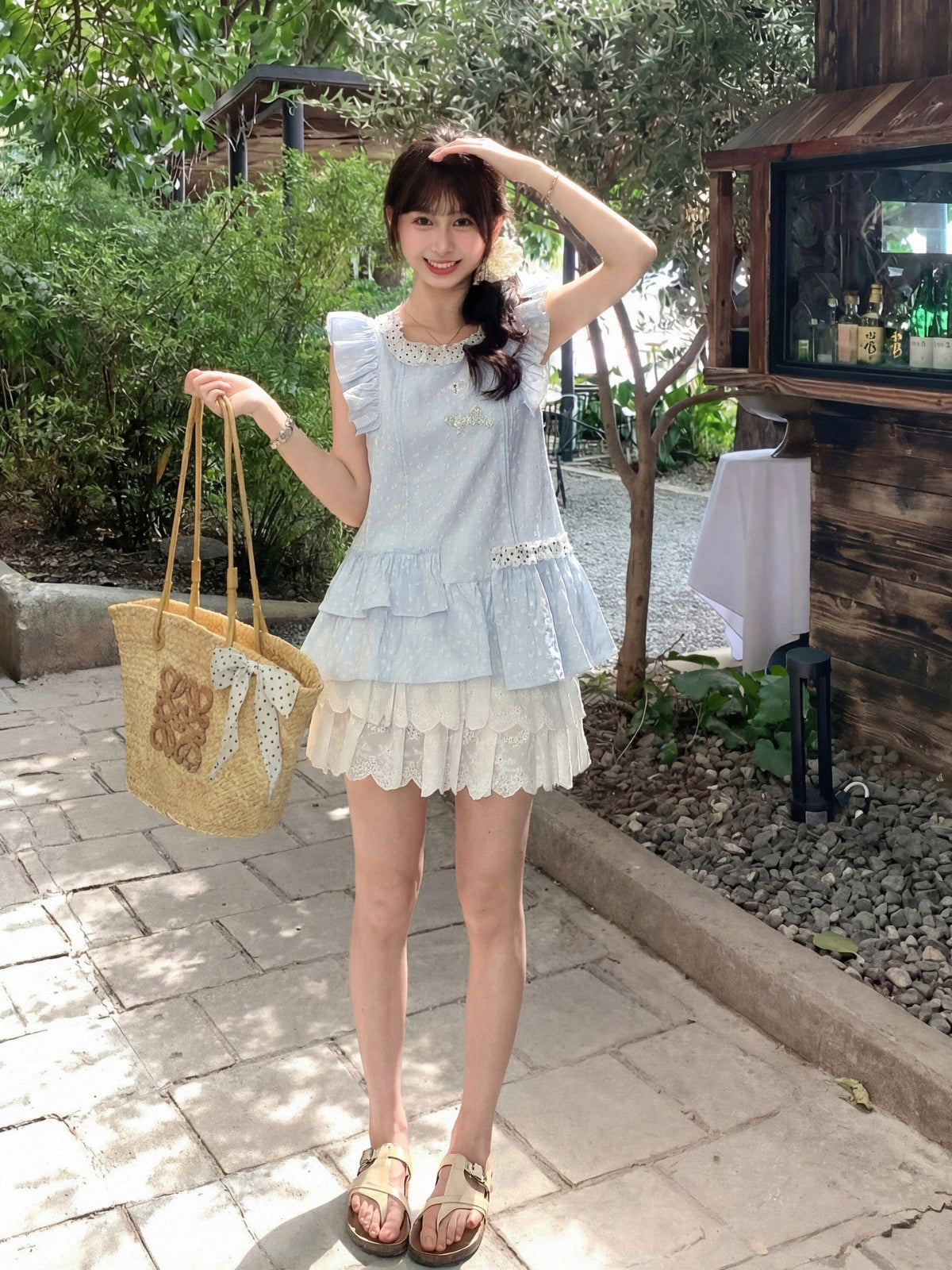 Cloud Bloom Layer Blouse-Tops-ntbhshop