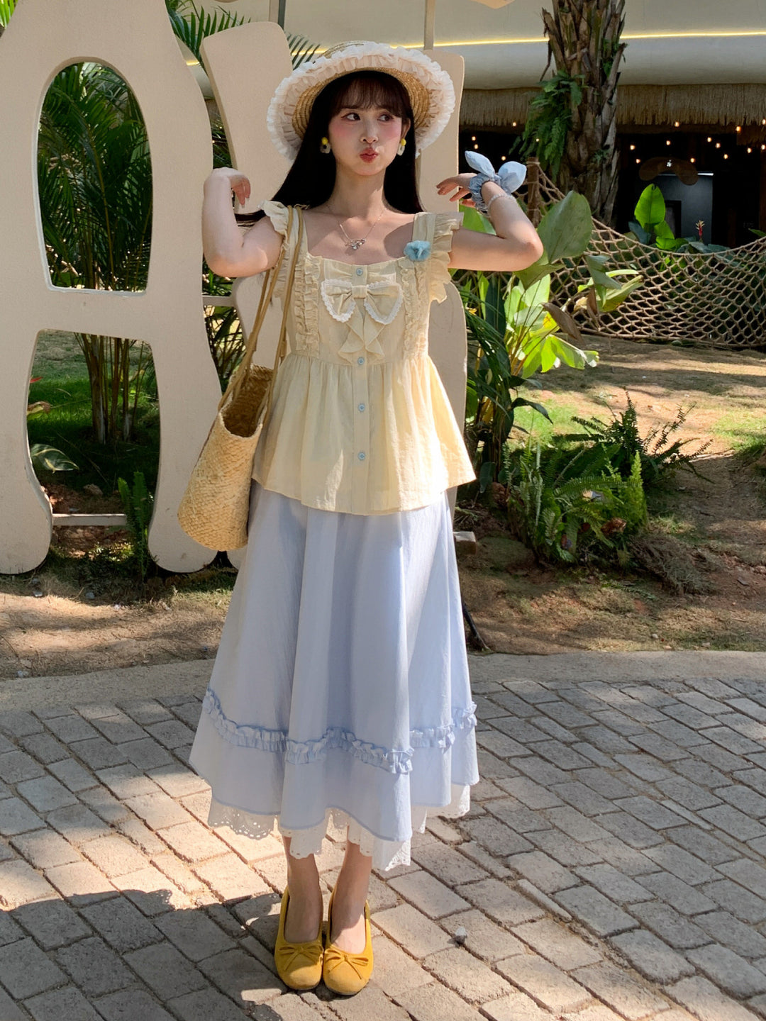 Milk Lace Ruffle Skirts-Bottoms-ntbhshop