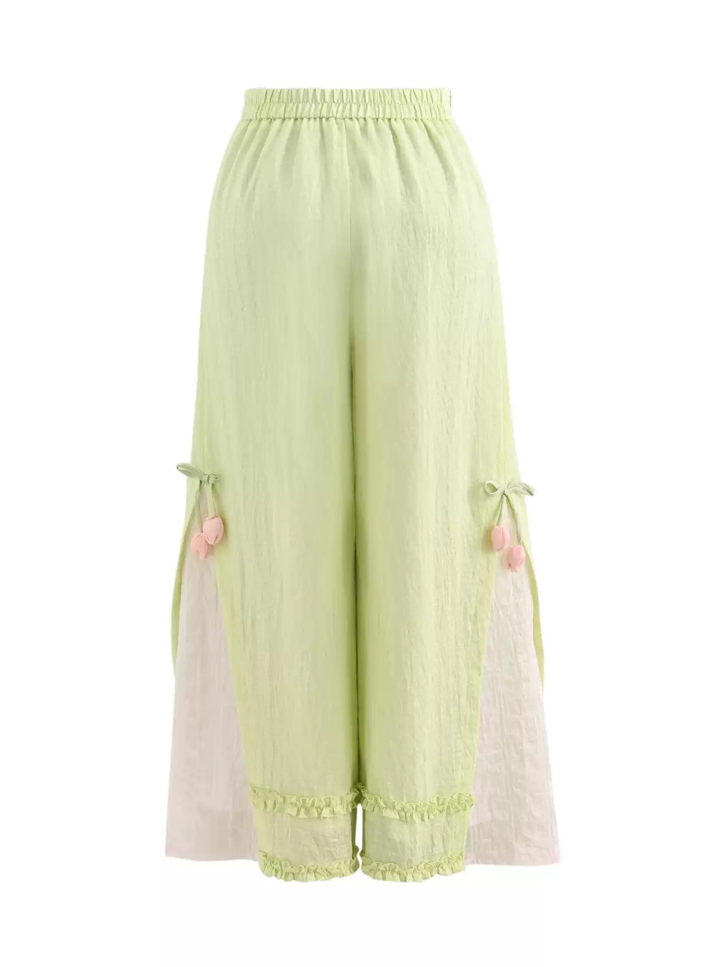 Tulip Bloom Wide Leg Pants-Bottoms-ntbhshop