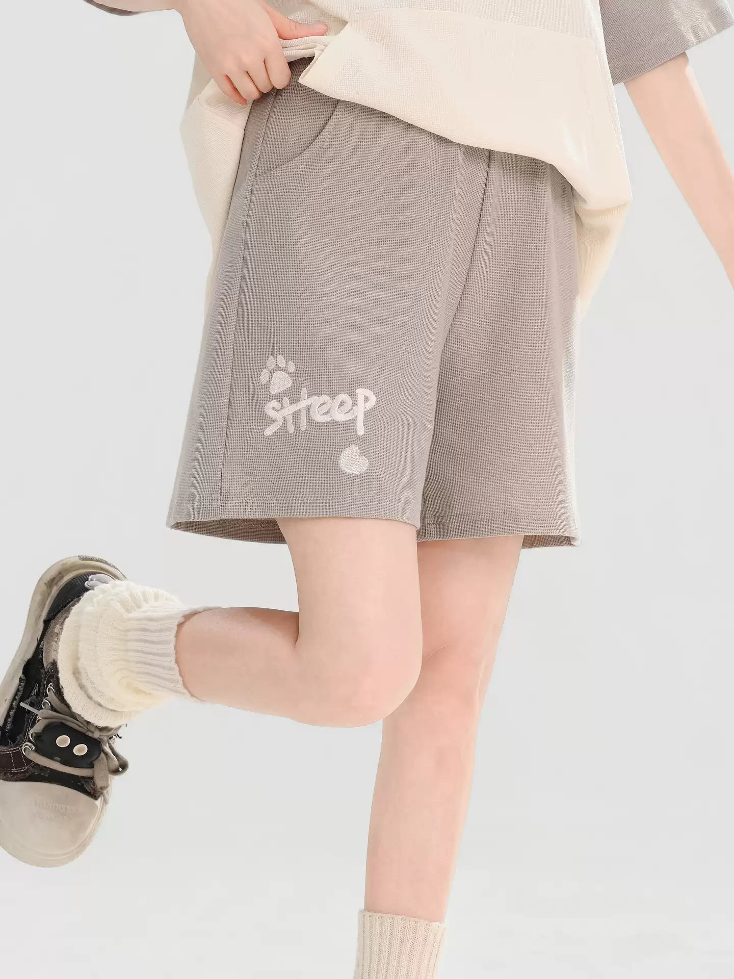 Little Sheep Wolf Hoodie & Shorts-Sets-ntbhshop