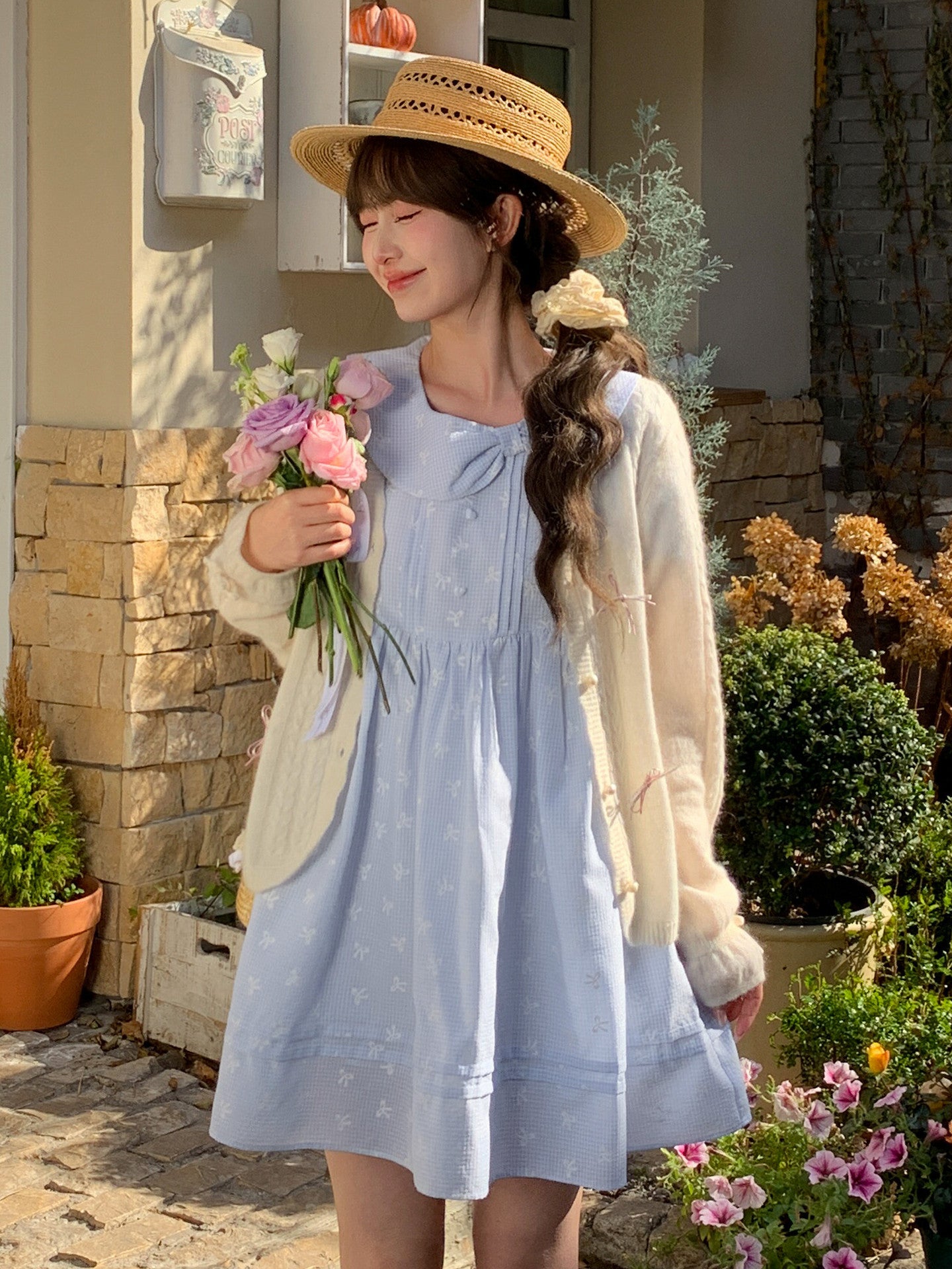 Cloud Ribbon Babydoll Dress-Dresses-ntbhshop