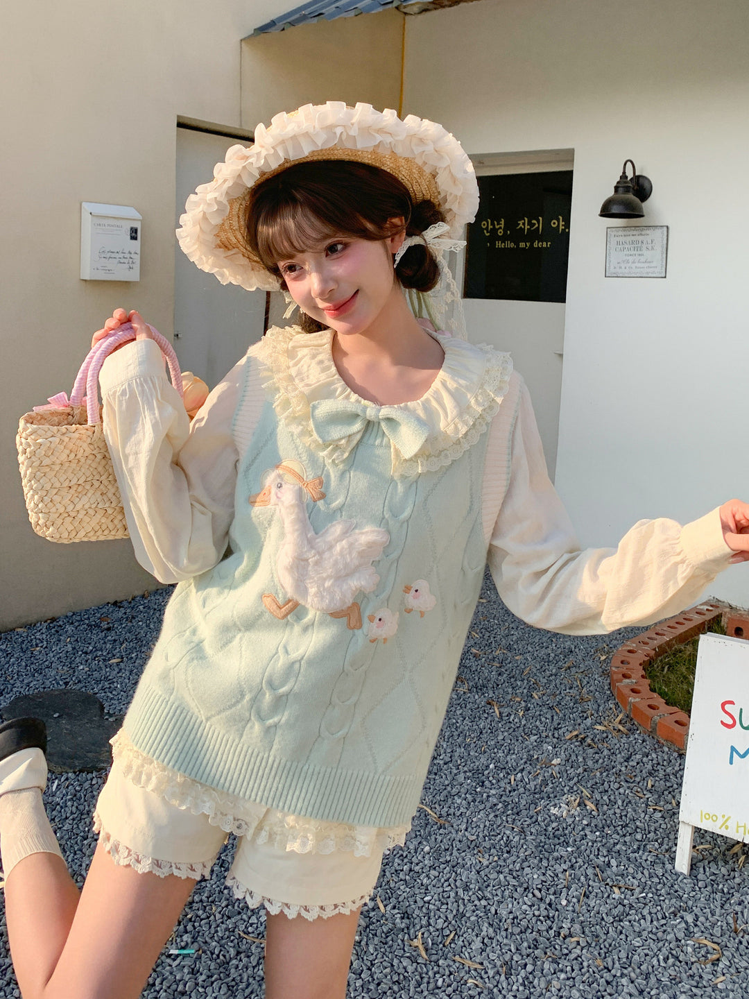 Mrs. Goose Knit Vest-Outerwear-ntbhshop
