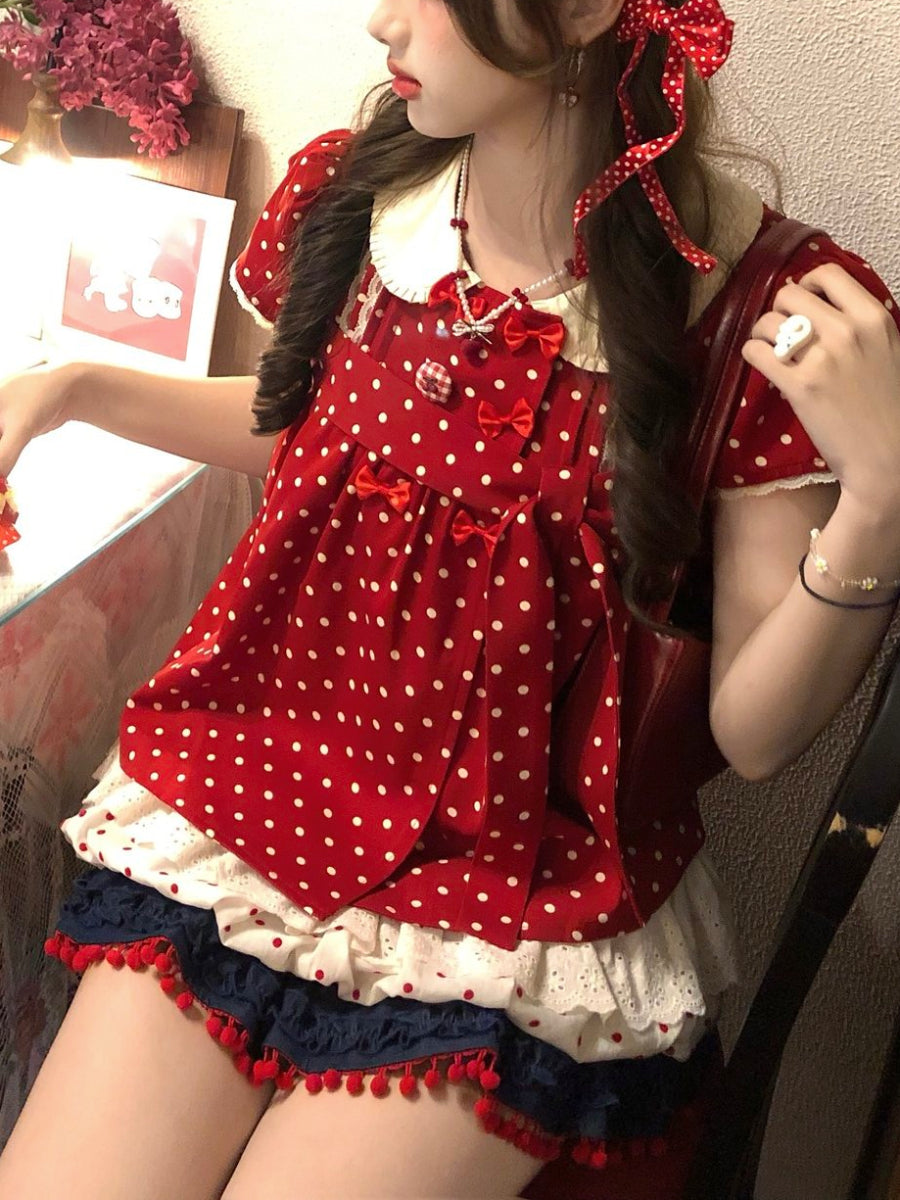 Cherry Darling Cotton Skirt-Bottoms-ntbhshop