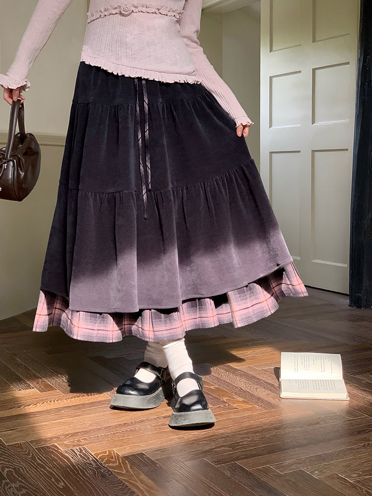 Rosette Whisper Knit Top & Layered Skirt-ntbhshop