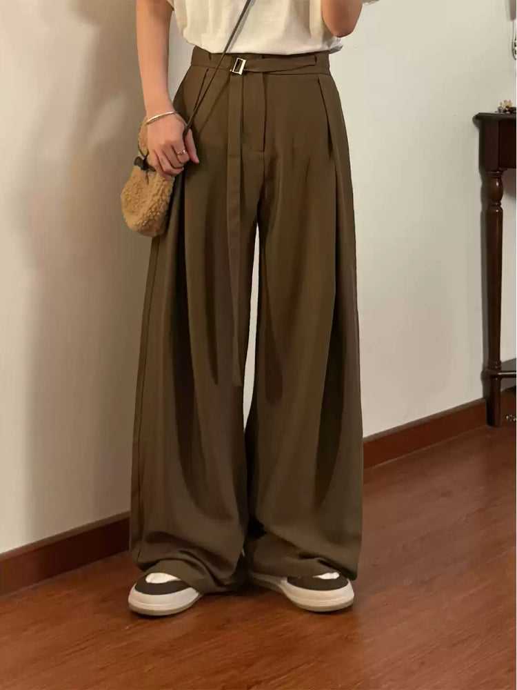 Library Hour Pleated Trousers-Bottoms-ntbhshop