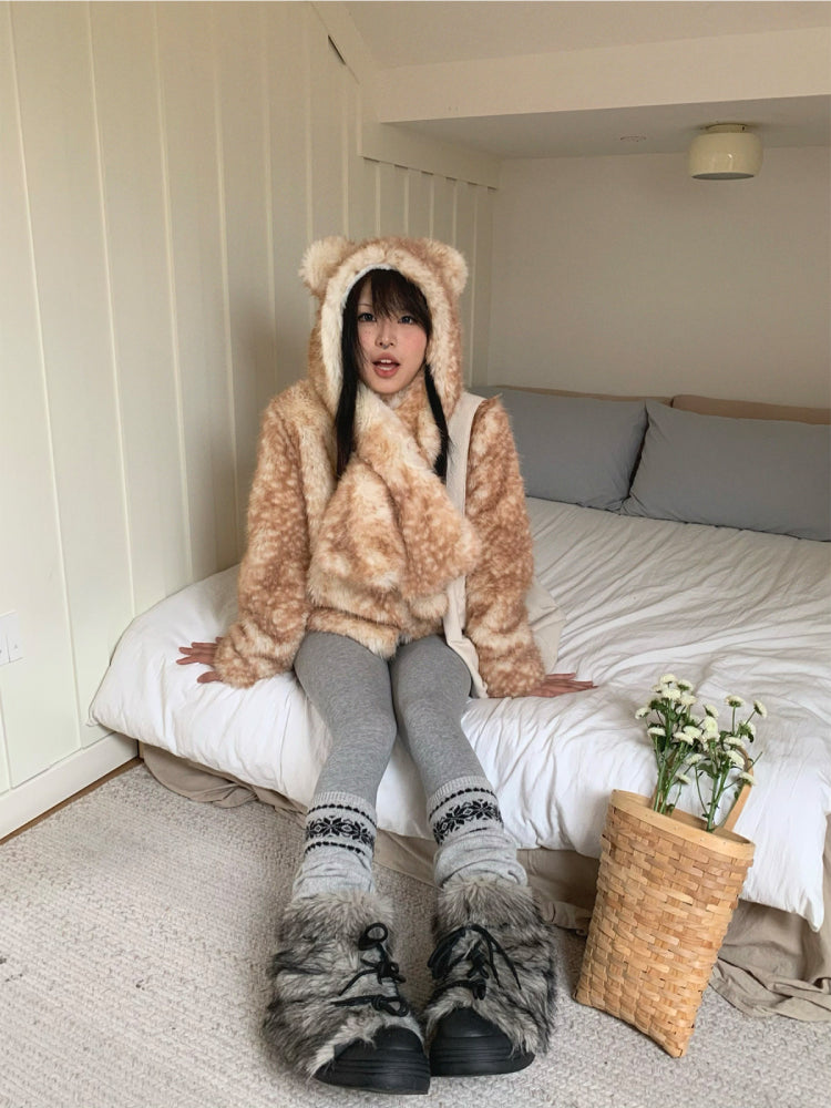 Snow Fawn Cozy Fur Jackets-ntbhshop