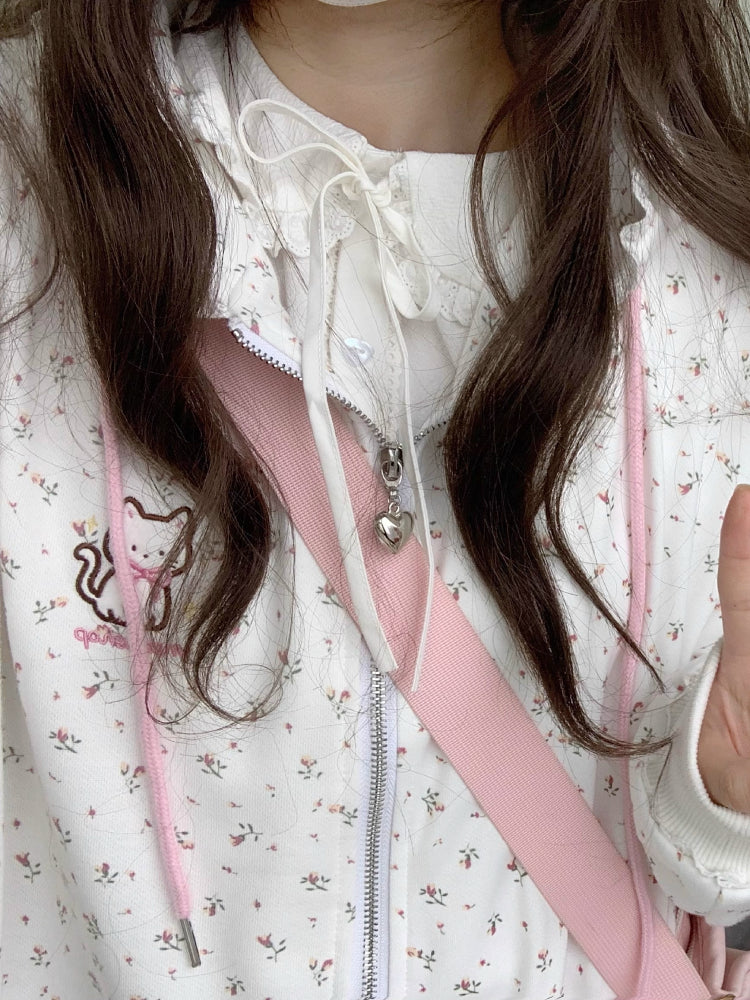 Meadow Kitty Cottage Oversize Hooded Jacket-ntbhshop