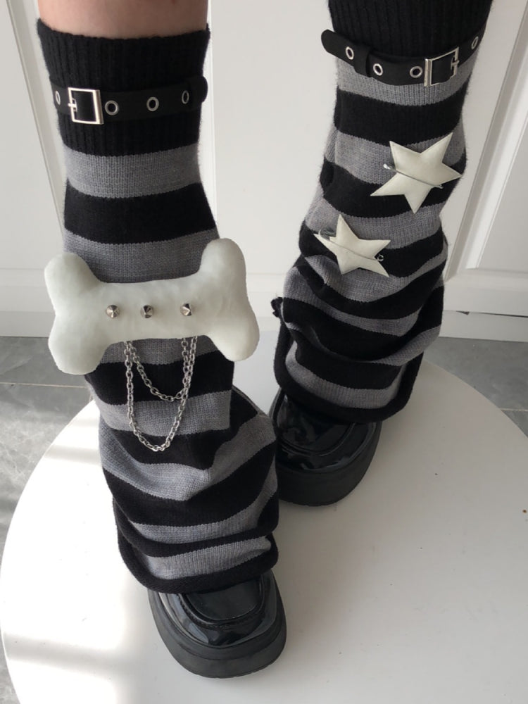 Bonebite Chaos Punk Chain Leg Warmers-ntbhshop