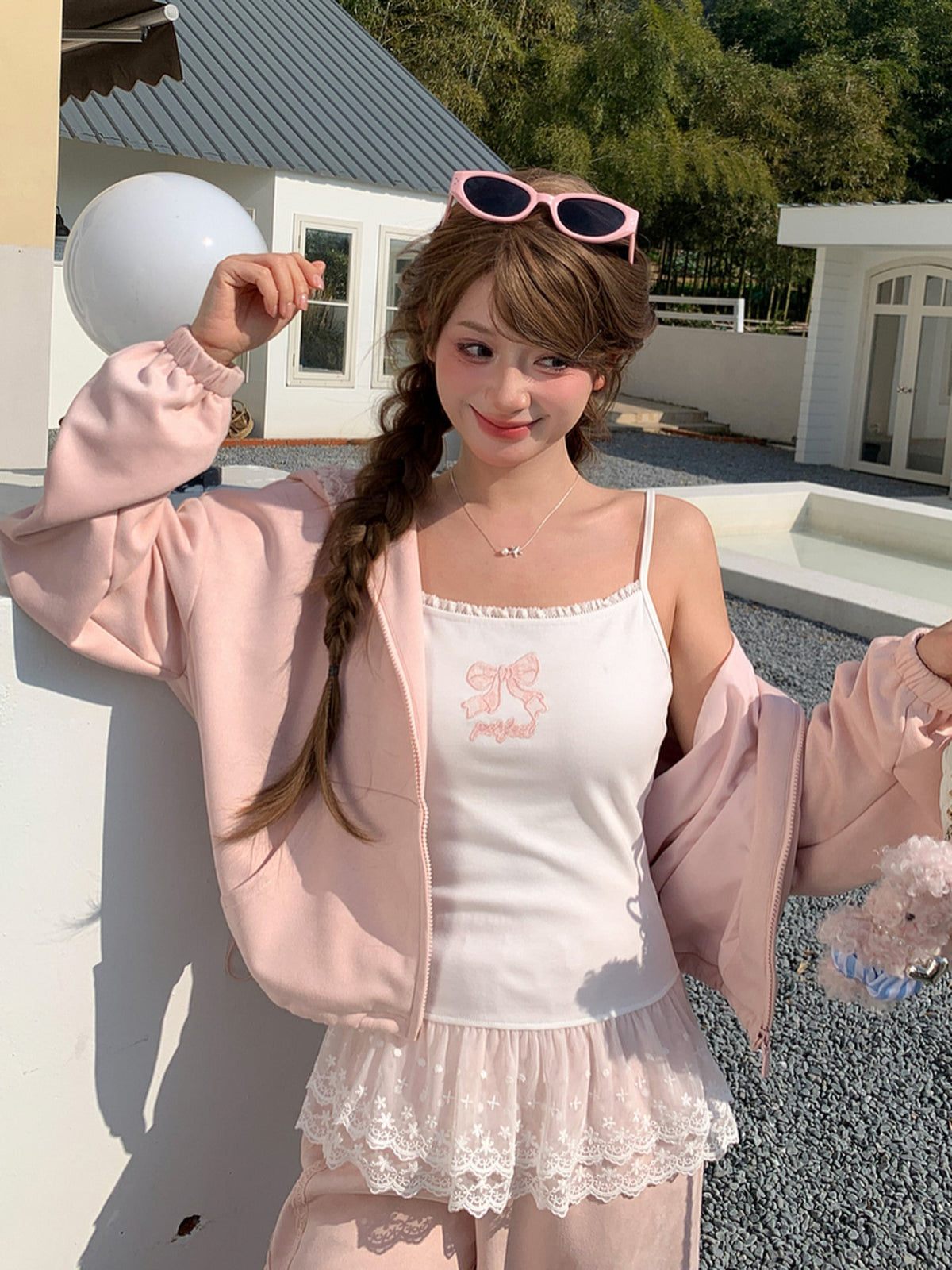 Rose Drift Lace Camisole-Tops-ntbhshop