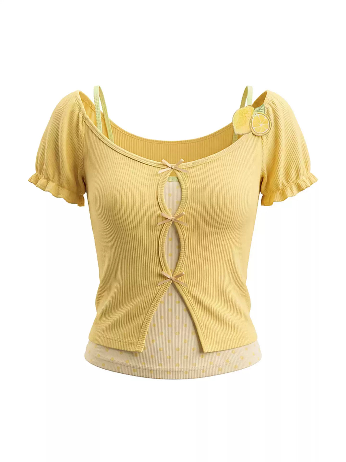 Lemon Sugar Layered Bra Top-ntbhshop