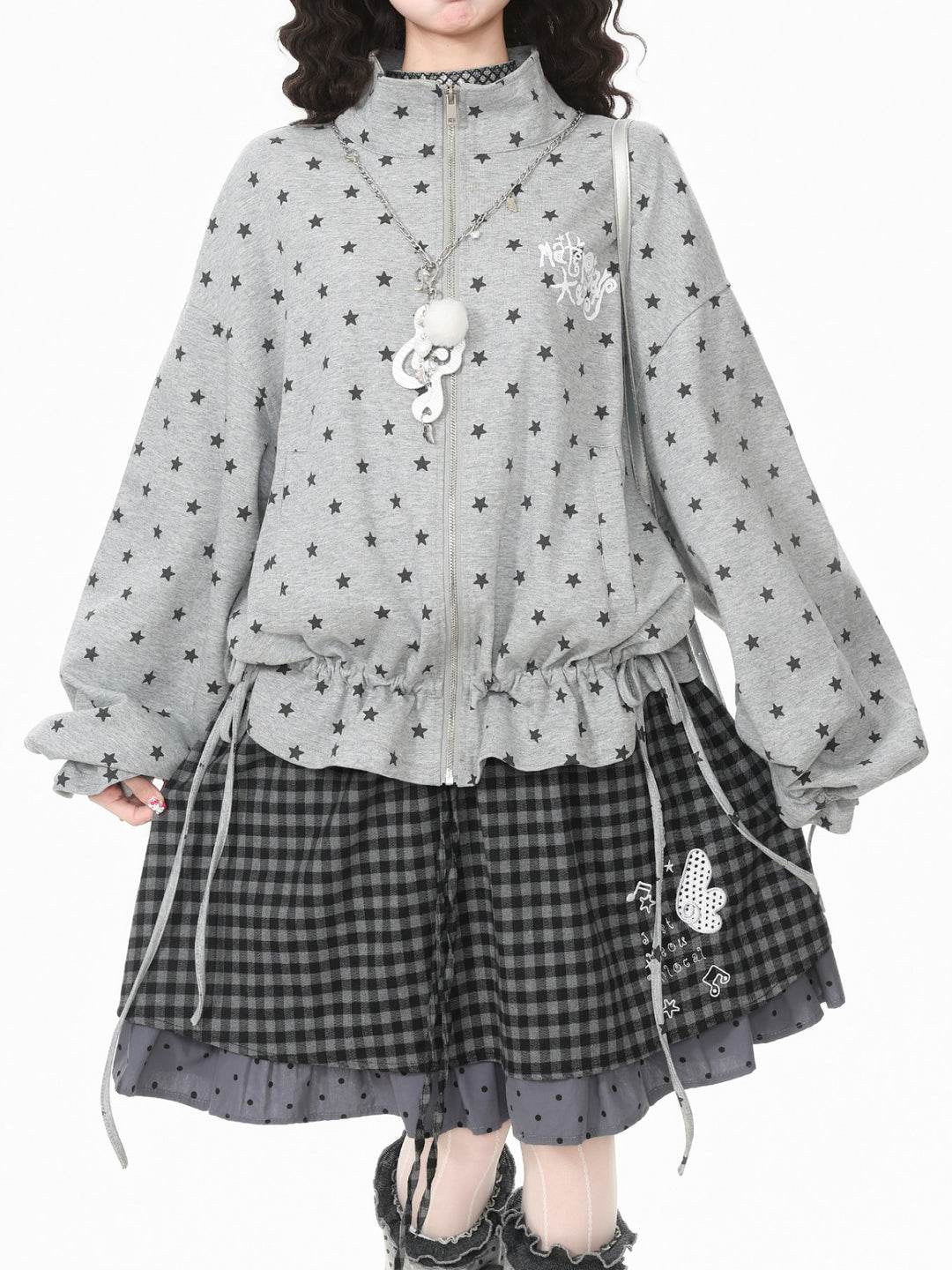 Milky Moon Stand-Collar Jackets-Outerwear-ntbhshop
