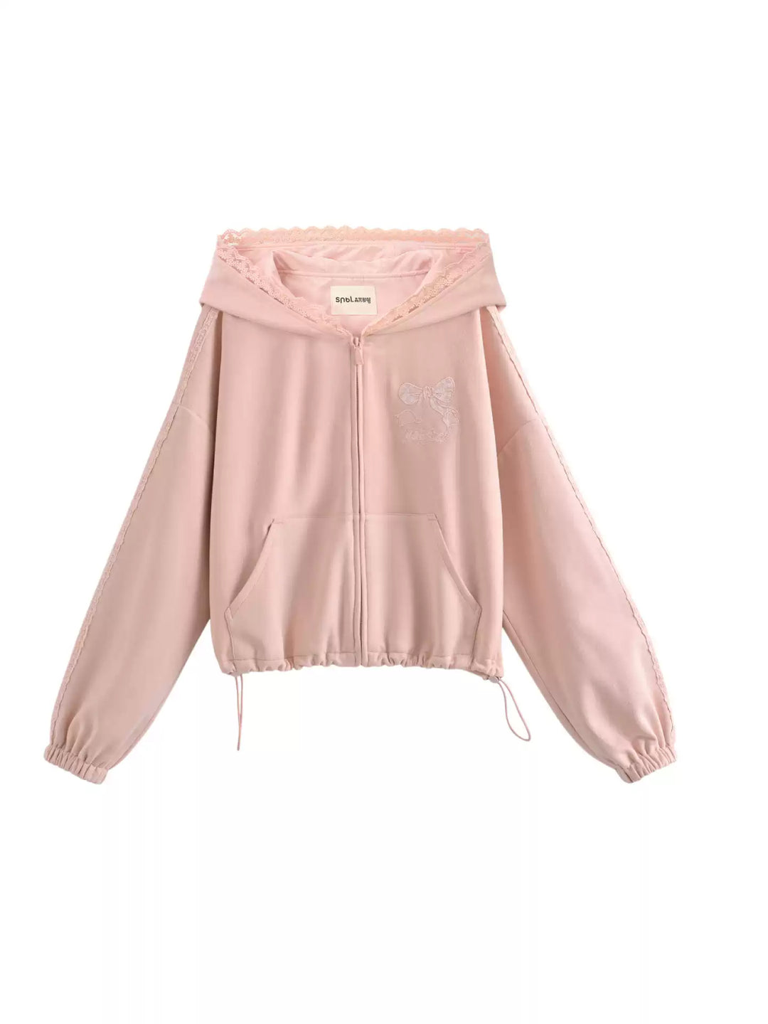 Rose Drift Lace Hooded Jacket-Outerwear-ntbhshop