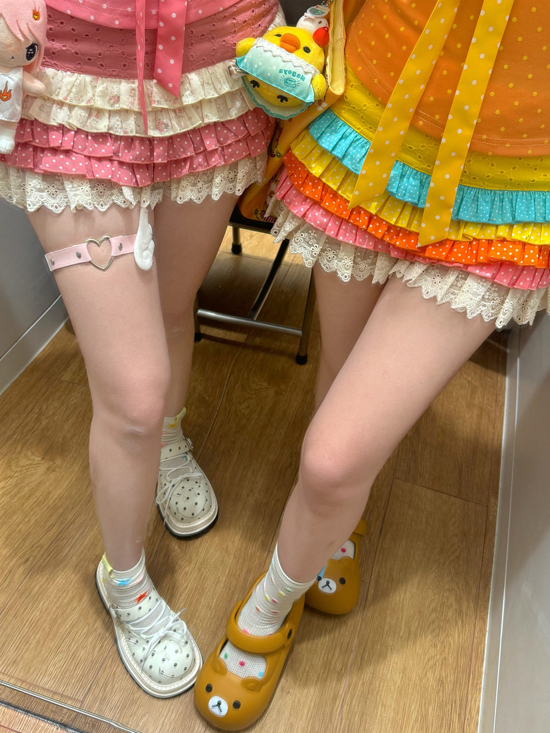 Rainbow Mille Crepe Cotton Skorts-Bottoms-ntbhshop