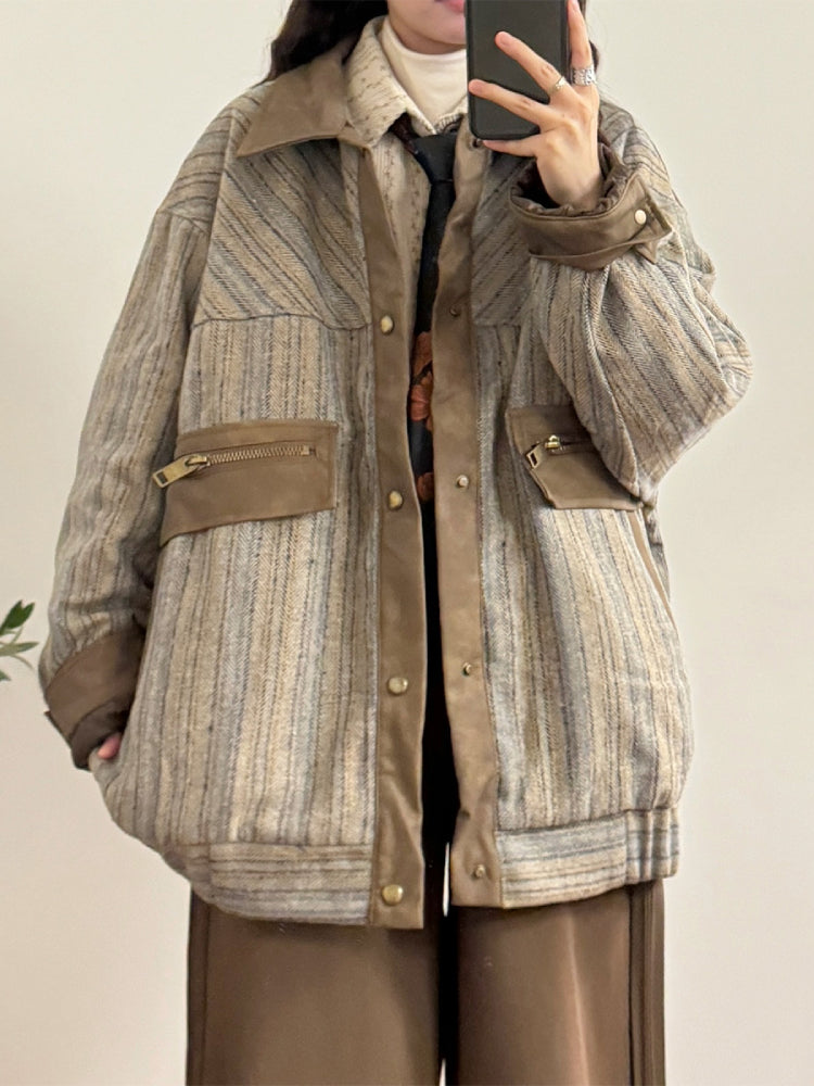 Herringbone Wanderer Patch Cargo Jacket-ntbhshop