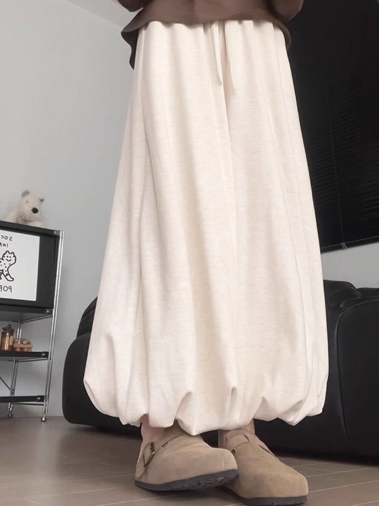 Mocha Bloom Bubble Sweatpants-ntbhshop