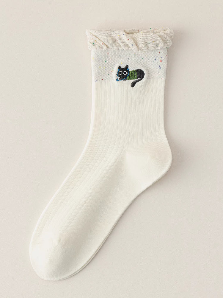 Bubble Cat Crew Socks-ntbhshop