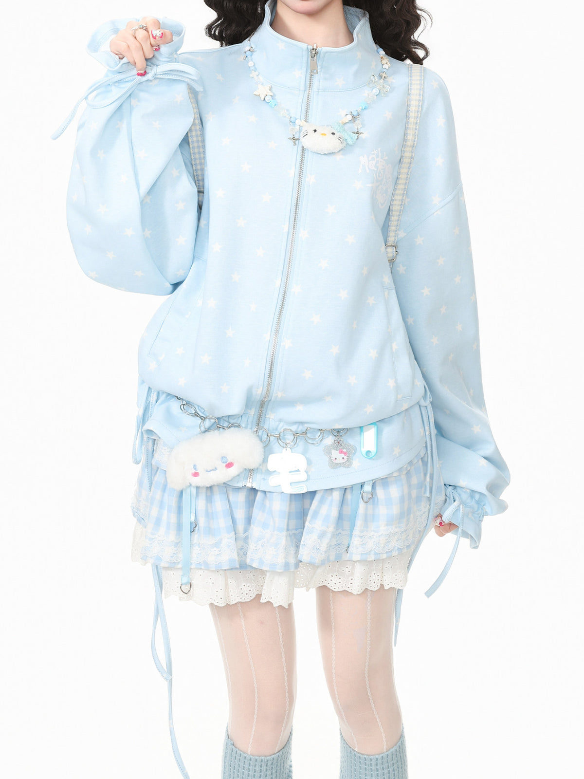 Milky Moon Stand-Collar Jackets-Outerwear-ntbhshop