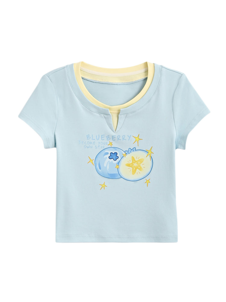 Blueberry Pop Baby Tee-Tops-ntbhshop