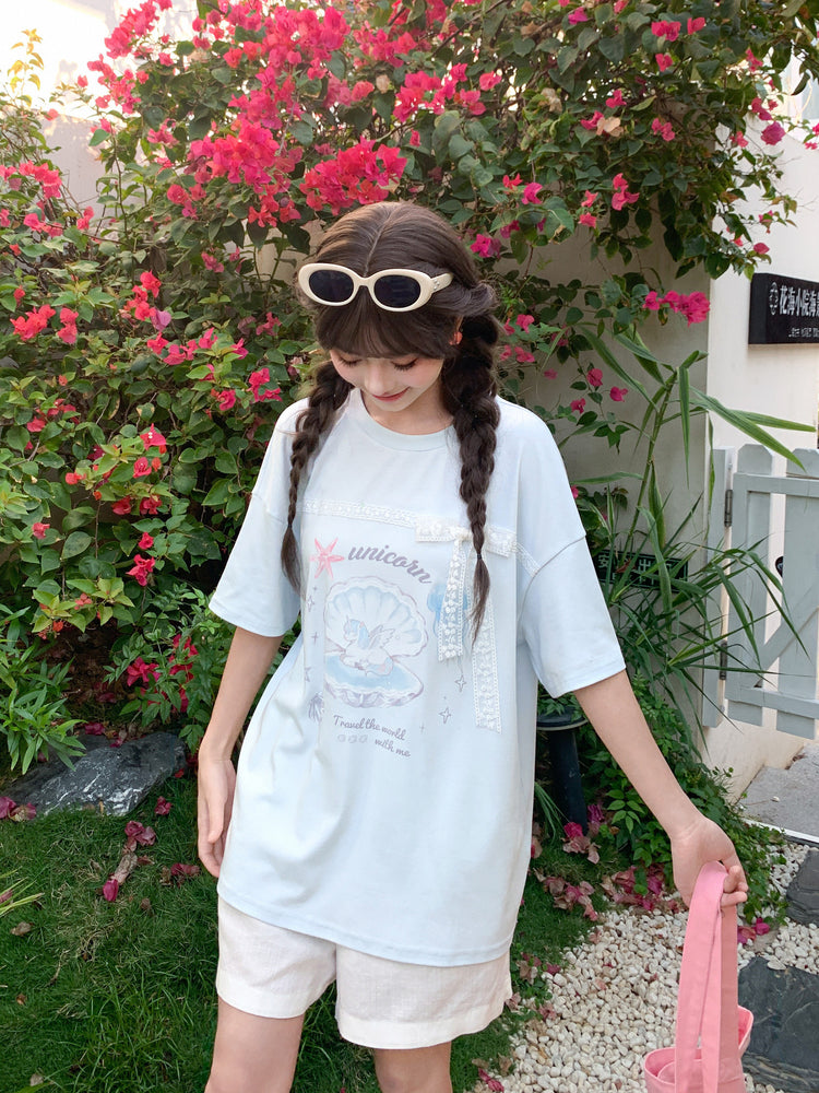 Unicorn Dream Lace Tee-Tops-ntbhshop