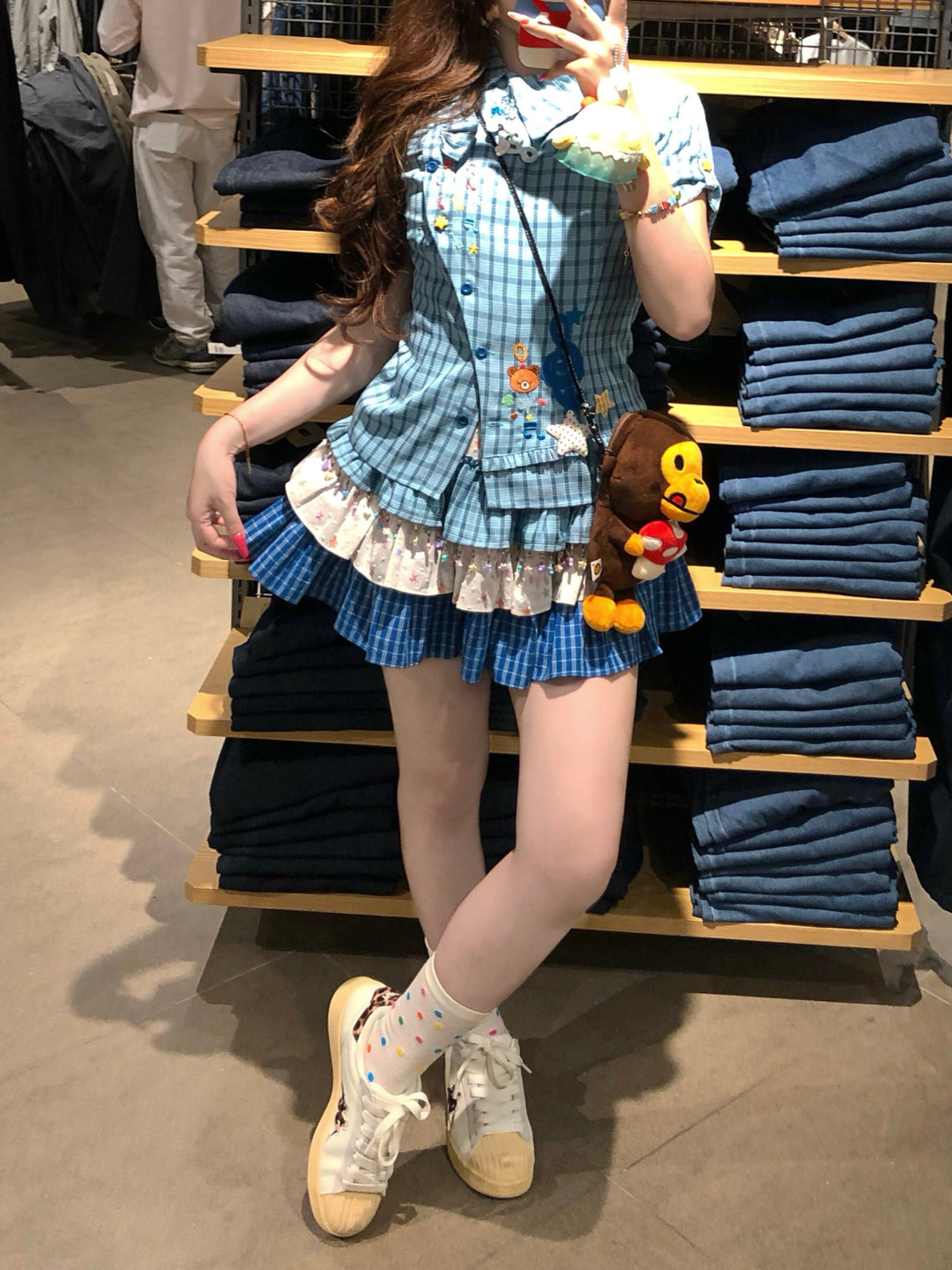 Bear Beat Plaid Shirts-Tops-ntbhshop